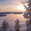 Lake Inari from Ukko Rock van Rene Wolf