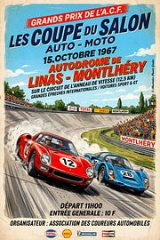 Car race at Monthlery in 1967 by Theodor Decker