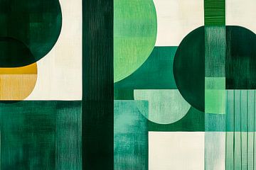 Geometrische Harmonie in Grüntönen von Poster Art Shop