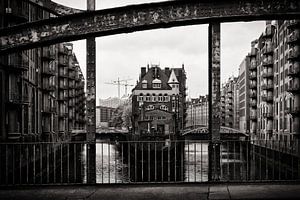 Hamburg - Speicherstadt (Black and White) by Alexander Voss