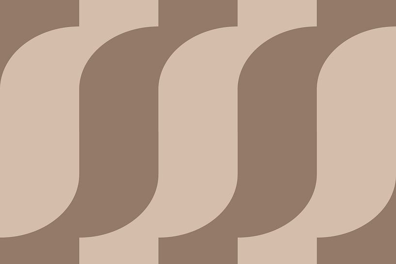 Abstract art in neutral brown and beige no. 8 by Dina Dankers