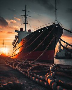 Sonnenaufgang im Hafen