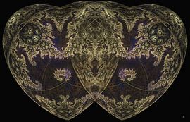 Zwei Herzen im Dreivierteltakt - Fraktal von Petra Köhler