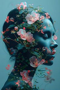 Frau mit Blumen