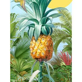 a Tropical Pineapple Collage van Marja van den Hurk