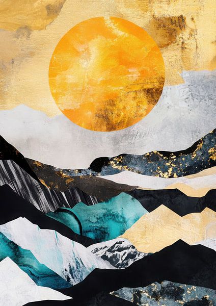 Golden sun over the mountains by Niklas Maximilian