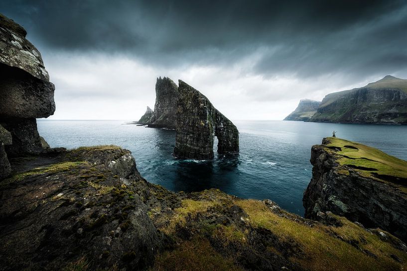 Dramatic coast at Drangarnir, Faroe Islands by Roy Poots