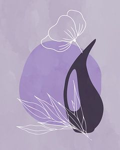 Minimalistisches Stillleben einer großen Blume