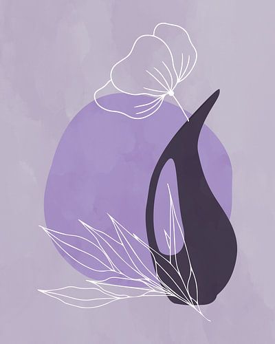 Minimalistisch stilleven van een grote bloem