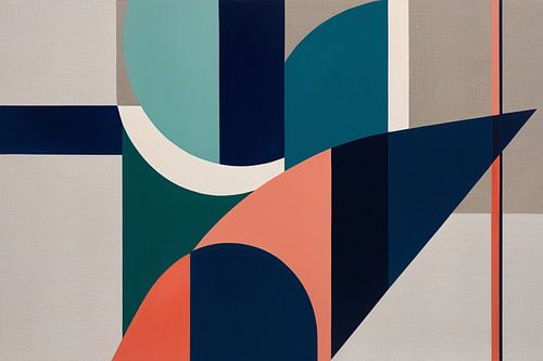 Geometrisch abstract schilderij modern