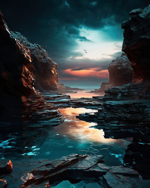 Abends am Meer von fernlichtsicht