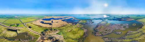 Tetjehorn in 't Roegwold, in 360° aus der Luft