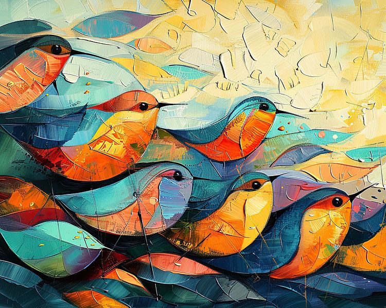 Joyeux par Peinture Abstraite