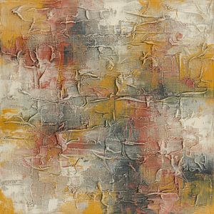 Industrielle abstrakte Malerei in Vintage-Farben