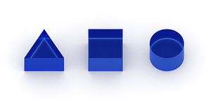 3D-Körper blau