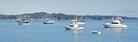 Sailboats in the bay by Inge Teunissen thumbnail
