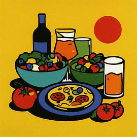A Taste of Happiness at Dinner by OMG Art