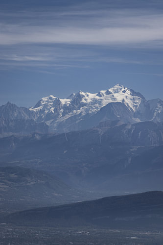 Mont Blanc Snowy Summit View