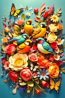 Bloemen, Vogels en Vlinders