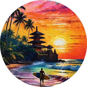 Zonsondergang op het eiland Bali