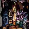 Max Beckmann - Nature morte aux deux grandes bougies (1947) sur Peter Balan