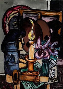 Max Beckmann - Stilleben mit zwei großen Kerzen (1947) von Peter Balan