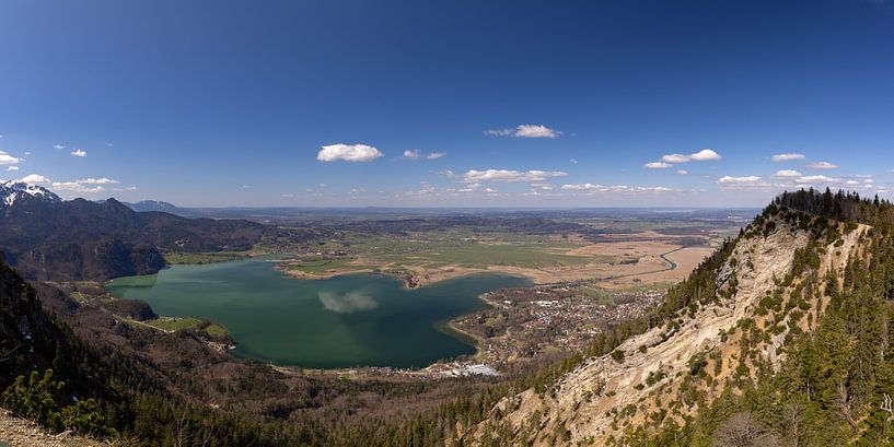 View from the Sonnenspitz to the lake Kochelsee by Andreas Müller