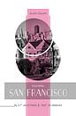 Poster Art SAN FRANCISCO Alamo Square | pink van Melanie Viola thumbnail