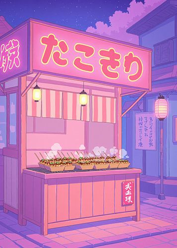 Anime Street Food Stand Japan