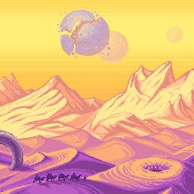 Lonely travelers (PIXEL ART) by Reversepixel Photography