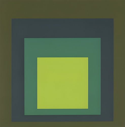 Josef Albers - Hommage au carré, gris, vert, vert olive, haute résolution
