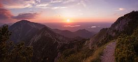 sunset scenery herzogstand mountain by SusaZoom