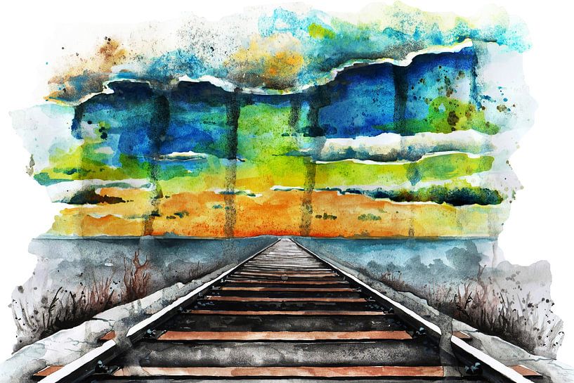 Peinture d'une voie ferrée par Eye on You