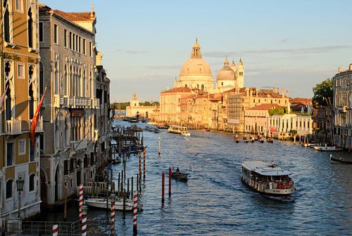 Uitzicht vanaf Ponte dell'Accademia in Venetie