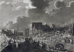 A. Lutz, Leydens Rampe, verursacht durch das Springen eines mit Schießpulver beladenen Schiffes in d