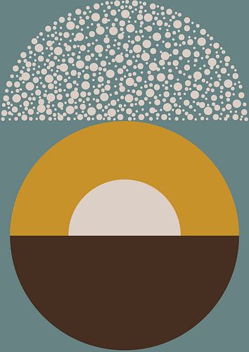 Minimalistische und abstrakte organische Formen, Retro-Stil