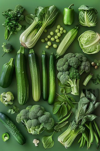 Grüne Gemüse Vielfalt von Poster Art Shop