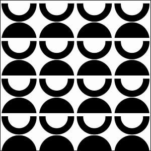 Skandinavische Geometrie Formen BW