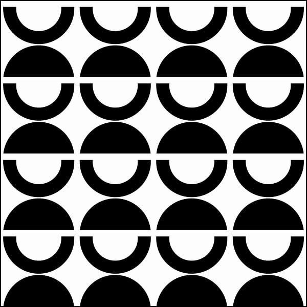 Skandinavische Geometrie Formen BW von Mad Dog Art
