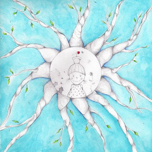 Boomhuis in de lente