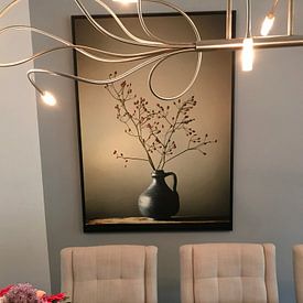 Photo de nos clients: Vase bleu aux baies par Karin Bazuin, sur toile