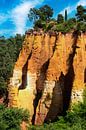 Ochre rocks of Roussillon in Provence in France by Dieter Walther thumbnail