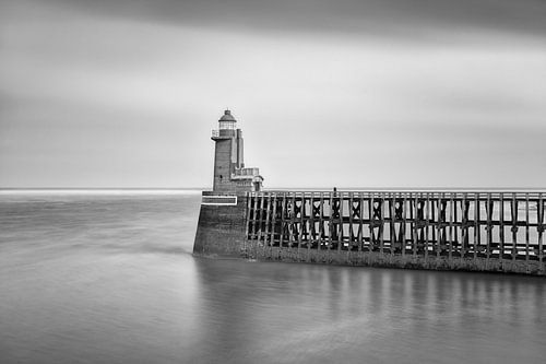 The lighthouse of Fécamp monochrome - Beautiful Normandy