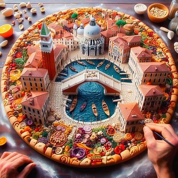 Culturele pizza Italie van Digital Art Nederland