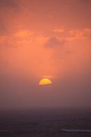 Fog and the sunset
