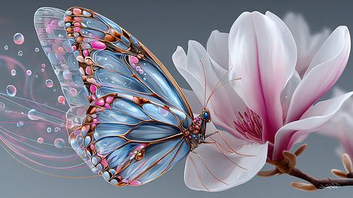 vlinder op bloem