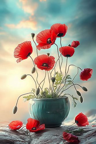 klaproos fantasie waterverf