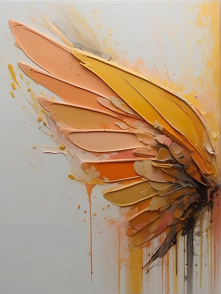 Celestial Rise – Abstracte Engelenvleugel van Manuela Dekkers