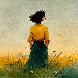 Goldenes Feld Speicher von Nomo.Art