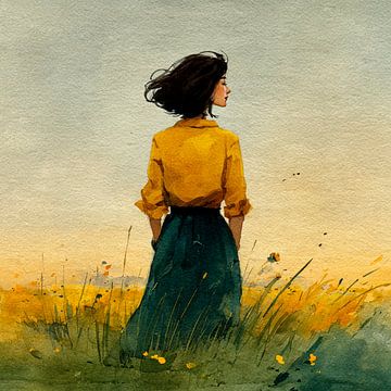 Golden Field Memory by Nomo.Art